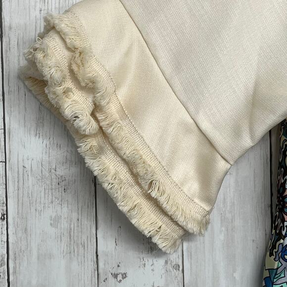 Misslook Plus Size Short Sleeve Geometric Fringe Flowy High Neck Blouse 3XL - Picture 3 of 9